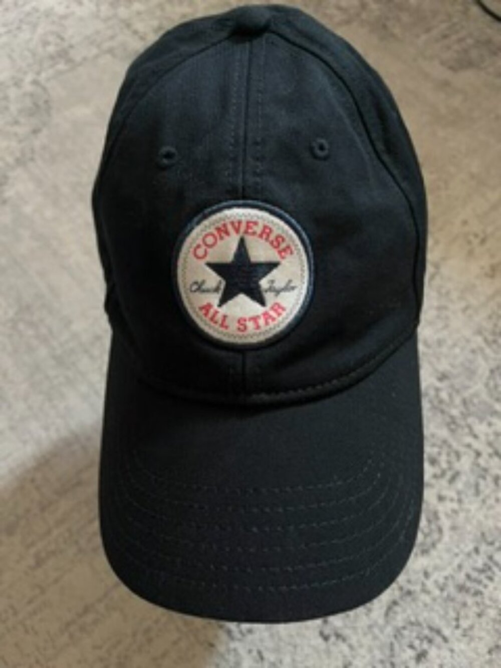 🧡3/$15  Converse All Star Patch Baseball Hat Adjustable Back Strap Black OS